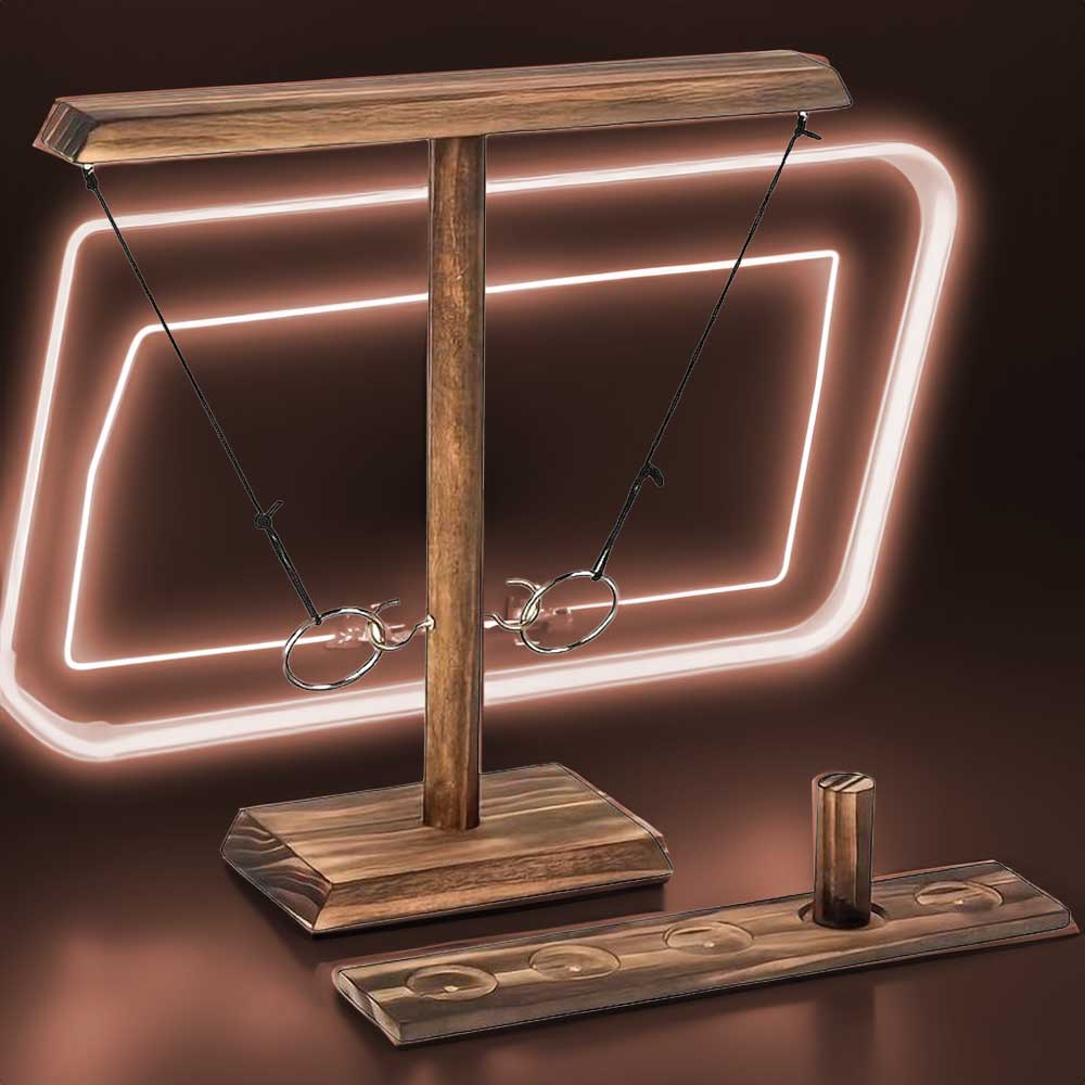 Ringwurf Trinkspiel 2 Spieler- Ringtoss holz wurfhaken spiel